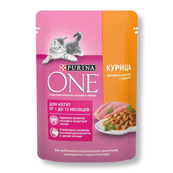 Purina ONE spiders for kittens with chicken and carrots - 75 g