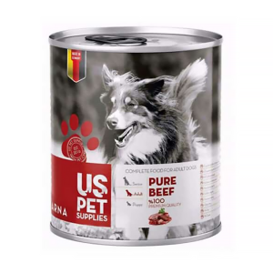 کنسرو سگ US PET طعم گوشت 800 گرم