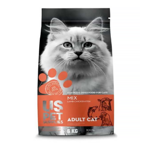 غذای خشک گربه بالغ US PET میکس 6 کیلوگرم