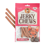 تشویقی مدادی سگ JERKY CHEWS طعم توت فرنگی 70 گرم