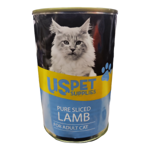 کنسرو نچرال گربه US PET طعم گوشت بره 400 گرم